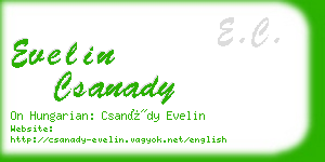 evelin csanady business card